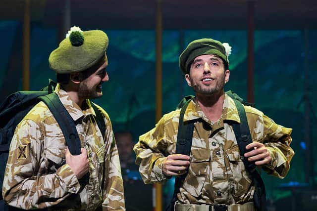 Connor Going and Keith Jack played Davy and Ally in the most recent stage production of Sunshine on Leith. Picture: Fraser Band