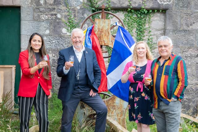 From left: Diana Peralta of DP Global; ICC CEO George McKay; ICC executive assistant Heather Maclaurin, and Max McFarlane of Ardgowan Distillery. Picture: Elaine Livingstone.