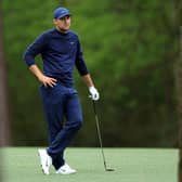 Scottie Scheffler looks on from the 11th hole during the second round of The Masters at Augusta National Golf Club. Picture: David Cannon/Getty Images.