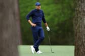 Scottie Scheffler looks on from the 11th hole during the second round of The Masters at Augusta National Golf Club. Picture: David Cannon/Getty Images.