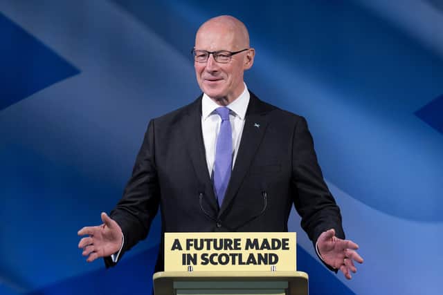 Scottish First Minister and SNP leader John Swinney during the party's General Election manifesto launch (Photo by Jane Barlow/PA Wire)