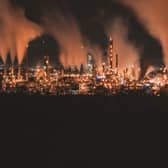 Grangemouth Oil Refinery at night