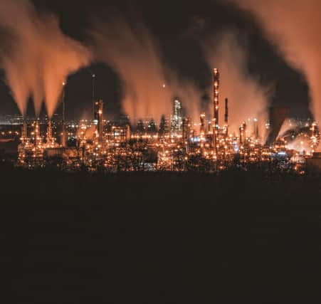 Grangemouth Oil Refinery at night
