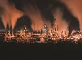 Grangemouth Oil Refinery at night