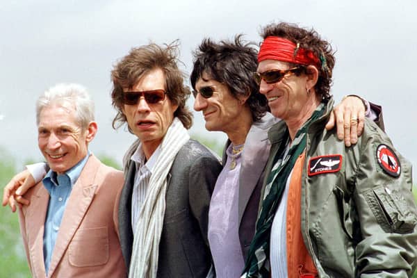 The Rolling Stones, from left to right; Charlie Watts, Mick Jagger, Ronnie Wood and Keith Richards.