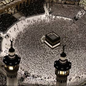 The Grand Mosque complex in Mecca (Photo by Zain JAAFAR / AFP via Getty Images)