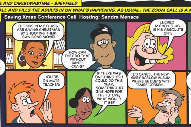 The trials and tribulations of 'Zoom calls' and the prospect of a 'digital Christmas' are featured in the pull-out for adults in the Beano.