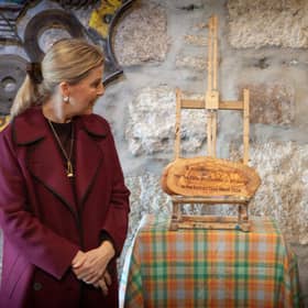 Their Royal Highnesses unveiled a plaque commemorating their visit
