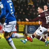 Hearts' Barrie McKay scores to make it 3-1 against St Johnstone.