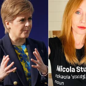 Former first minister Nicola Sturgeon and Harry Potter author JK Rowling.