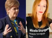 Former first minister Nicola Sturgeon and Harry Potter author JK Rowling.