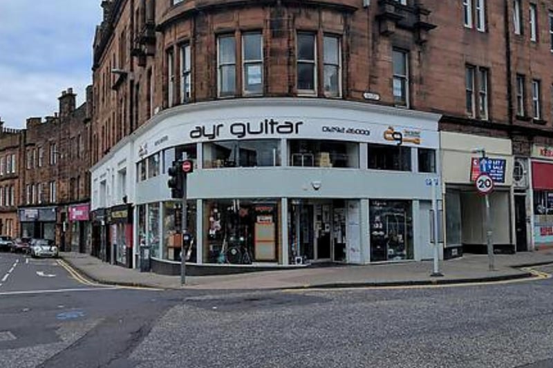 Ayr is a small town in Scotland which hosts this musical instrument shop, the puns just write themselves at this point!
