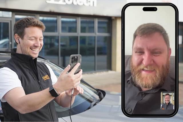 Matthew is told the good news in a video call from BOTB’s Christian Williams.