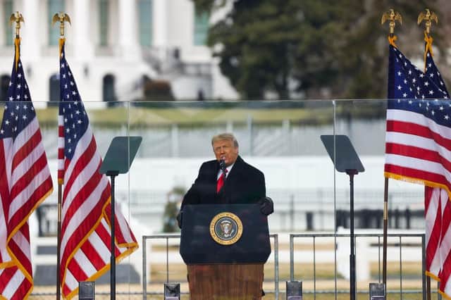 Donald Trump encouraged supporters to march on the US Capitol on January 6 (Getty Images)