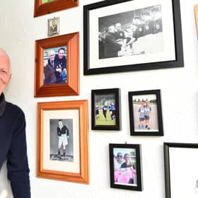Gordon Jack with some sporting memories of relatives with Scottish football connections. Pic: Michael Gillen