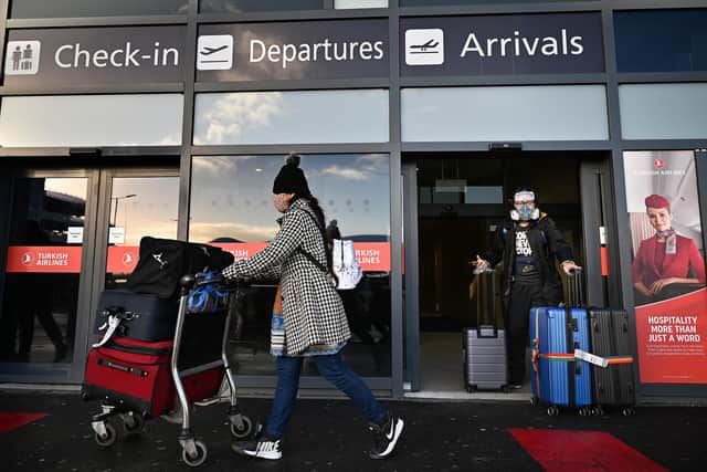 Members of the public are seen at Edinburgh airport. Picture: Jeff J Mitchell/Getty Images