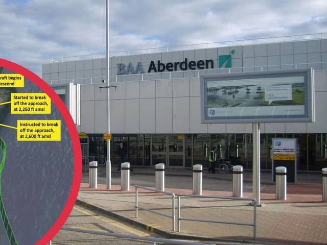 A Boeing 737-800 aircraft (registration G-FDFZ), with 67 passengers on board, unintentionally descended during a go-around at Aberdeen Airport on September 11.
