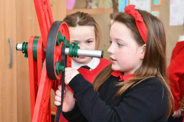 Primary school pupils take part in a STEM event to learn from those working in local industries.