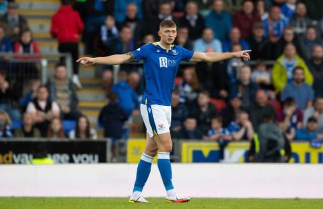 St Johnstone defender Liam Gordon pictured during the second leg of the Europa League qualifier against Galatasaray at McDiarmid Park on August 12. (Photo by Craig Foy / SNS Group)