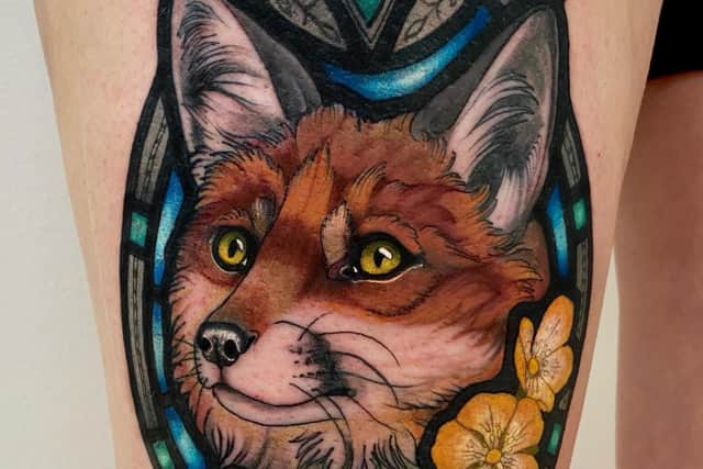 Lauren Stephens work, inspired by stained glass