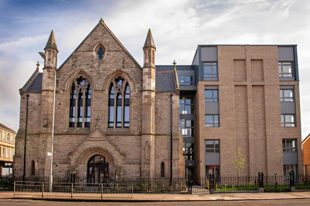 Part of the funding was allocated to complete the award-winning Cunningham House development which has created 19 new homes on Shettleston Road.  This development combined the construction of a modern five-storey Passivhaus tower with the conversion of the 19th century Carntyne Old Parish Church.