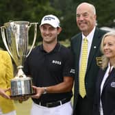 Patrick Cantlay, middle, won the BMW Championship golf tournament at Wilmington Country Club.