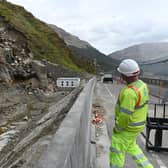 A catch pit beside the A83 on the Rest and Be Thankful pass. Picture: John Devlin