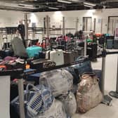 Edinburgh Airport has been 'flooded' with unclaimed suitcases and luggage