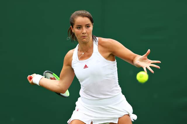 Ben White's girlfriend Jodie Burrage made her Wimbledon debut last year. (Photo by Julian Finney/Getty Images)