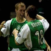 Steve Whittaker and Scott Brown, pictured in 2004 when playing for Hibs.
