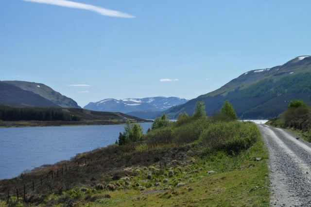 Loch Ericht, to the far south of the Highlands, is 23 kilometres long. The loch is dammed at both ends as part of a hydro-electric scheme.