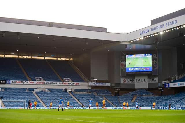 Rangers hope fans will be able to soon return to Ibrox.