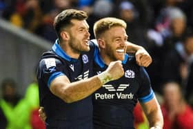 Blair Kinghorn (left) and Kyle Steyn return to the Scotland starting XV to face England at Murrayfield on Saturday. (Photo by Ross Parker / SNS Group)