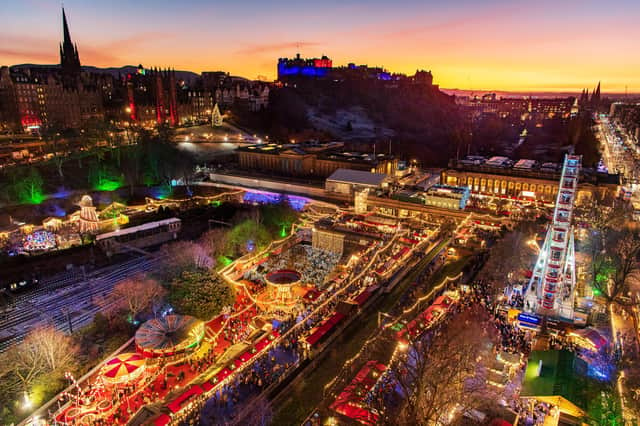 The Christmas market at dusk last year. Picture: Ian Georgeson