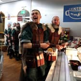 Modern-day Vikings stock up on bacon rolls before Lerwick's Up Helly Aa Viking festival (Picture: Andrew Milligan/PA)