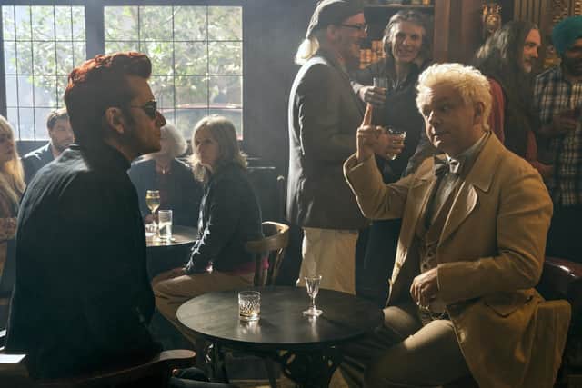 David Tennant's character Crowley drinks Scotch whisky Talisker alongside Michael Sheen's Aziraphale.