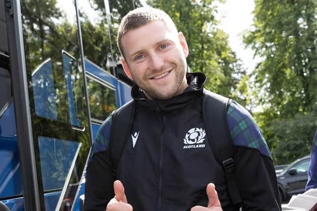 Finn Russell is all smiles as he prepares to leave for the third Rugby World Cup of his Scotland career. (Photo by Craig Williamson / SNS Group)