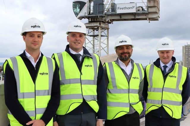 Above: Firethorn Trust marks structural completion of its Leith Walk development at topping out ceremony with contractors, Ogilvie Construction