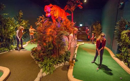 Volcano Falls Adventure Golf, in Edinburgh's Fountain Park Leisure Complex, offers two fun dinosaur-covered 18 hole indoor courses.