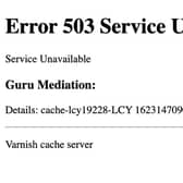 The 'Error 503 Service Unavailable' message appeared across a wide range of sites today as a content delivery network provider was hit with technical issues.