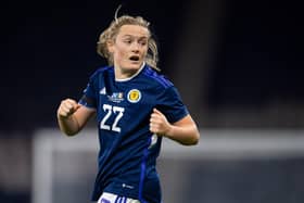 Erin Cuthbert in action for Scotland. (Photo by Ross MacDonald / SNS Group)