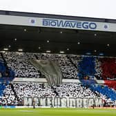 Rangers fans' tifo display before the UEFA Europa League Quarter Final 2nd Leg match against Braga (Photo by Alan Harvey / SNS Group)