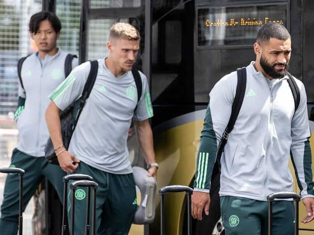 Cameron Carter-Vickers, far right, is in Portugal for pre-season training with Celtic.