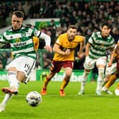 Celtic's David Turnbull converts the club's eighth Premiership penalty of the season - a haul that means they have been awarded two more spot-kicks than Rangers in the league this season. (Photo by Craig Foy / SNS Group)