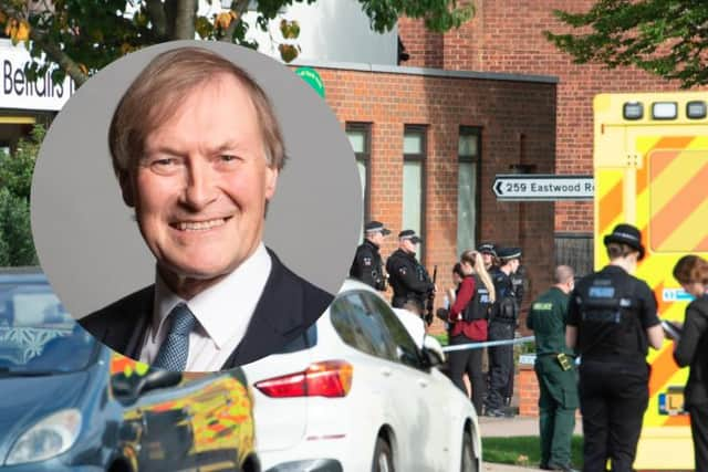 The Belfairs Methodist Church in Eastwood Road North, Leigh-on-Sea, Essex, where Conservative MP Sir David Amess has died