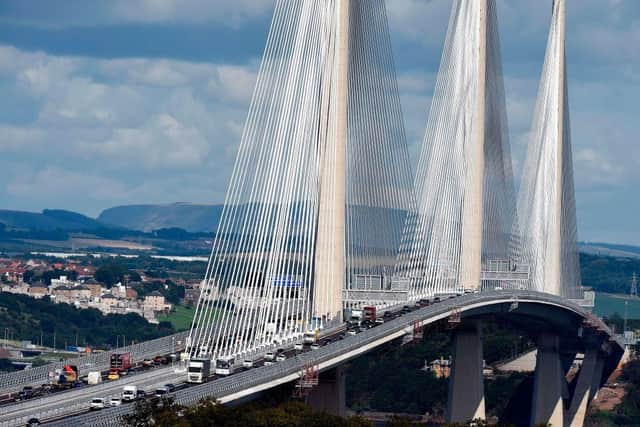 ​Insurers supported construction clients working on the Queensferry Crossing  (Picture: Andy Buchanan/AFP via Getty Images)