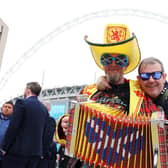 Scotland fans gather outside Wembley ahead of kick-off