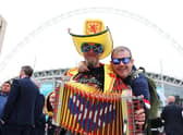 Scotland fans gather outside Wembley ahead of kick-off