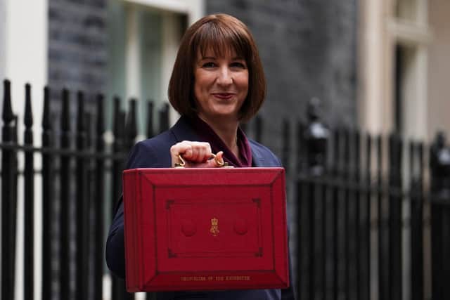 Chancellor of the Exchequer Rachel Reeves leaves 11 Downing Street, London, with her ministerial red box before delivering her Budget in the Houses of Parliament. Jordan Pettitt/PA Wire