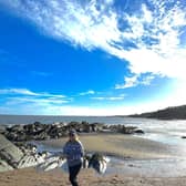 Fiona, from team Strideclyders For Life, at Cardoness Beach